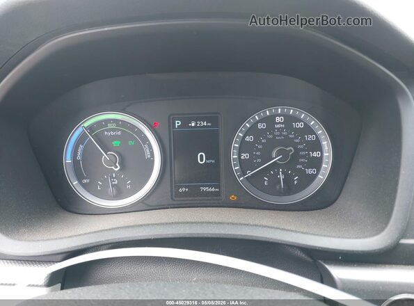 KMHE24L3XKA091056 2019 HYUNDAI SONATA HYBRID Silver უკანა სავარძლების ხედი