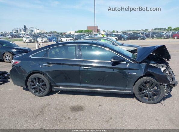 KMHE34L10GA017177 2016 HYUNDAI SONATA HYBRID Black Vista interior de 360 grados