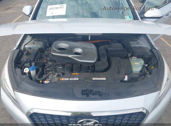KMHE34L10GA020595 2016 HYUNDAI SONATA HYBRID Silver Widok z tyłu