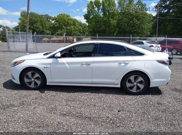 KMHE34L11GA025529 2016 HYUNDAI SONATA HYBRID White 