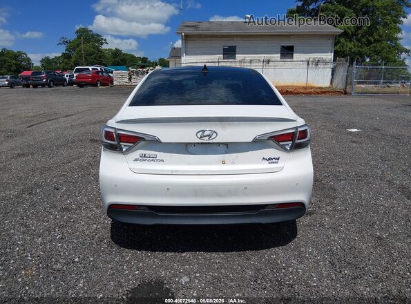 KMHE34L11GA025529 2016 HYUNDAI SONATA HYBRID White 