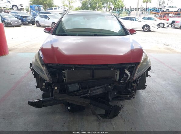 KMHE34L19GA017811 2016 HYUNDAI SONATA HYBRID Red Rear interior view