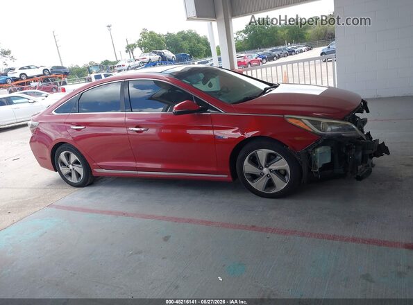 KMHE34L19GA017811 2016 HYUNDAI SONATA HYBRID Red 360 interior view