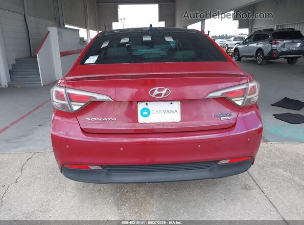 KMHE34L19GA017811 2016 HYUNDAI SONATA HYBRID Red 
