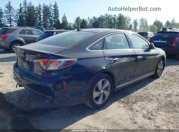 KMHE34L31HA077231 2017 HYUNDAI SONATA HYBRID Dark Blue Задняя правая четверть