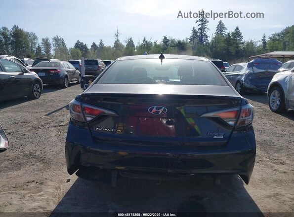 KMHE34L31HA077231 2017 HYUNDAI SONATA HYBRID Dark Blue 