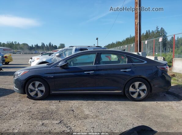 KMHE34L31HA077231 2017 HYUNDAI SONATA HYBRID Dark Blue 