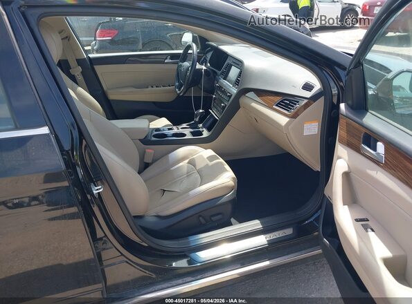 KMHE34L33HA067624 2017 HYUNDAI SONATA HYBRID Black Vista interior delantera