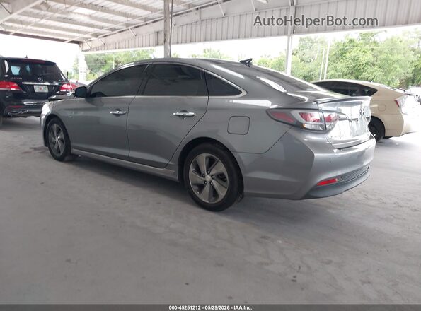 KMHE34L36HA067861 2017 HYUNDAI SONATA HYBRID Silver Trasero izquierdo