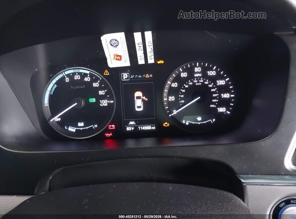 KMHE34L36HA067861 2017 HYUNDAI SONATA HYBRID Silver Vista de los asientos traseros