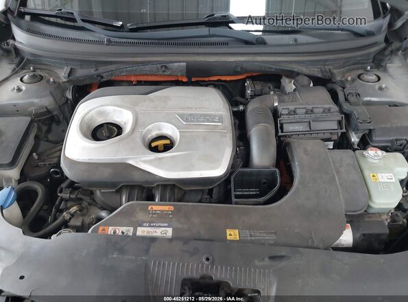 KMHE34L36HA067861 2017 HYUNDAI SONATA HYBRID Silver Vista trasera