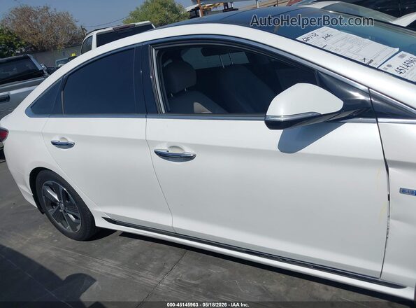 KMHE34L39KA092390 2019 HYUNDAI SONATA HYBRID White 