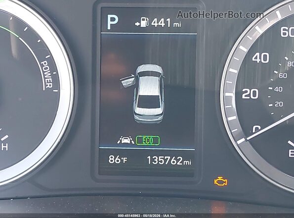 KMHE34L39KA092390 2019 HYUNDAI SONATA HYBRID White 