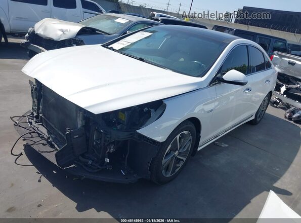 KMHE34L39KA092390 2019 HYUNDAI SONATA HYBRID White 