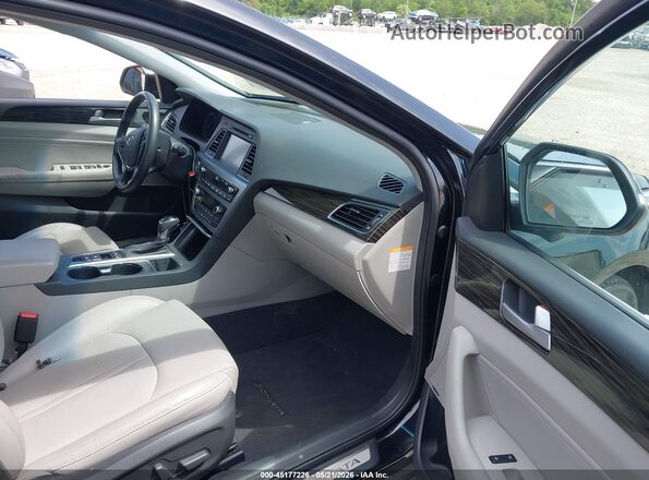 KMHE54L28HA071329 2017 HYUNDAI SONATA PLUG-IN HYBRID Black Вид салону спереду