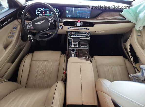 KMHG34JA6HU026221 2017 GENESIS G90 Black Vista del salpicadero