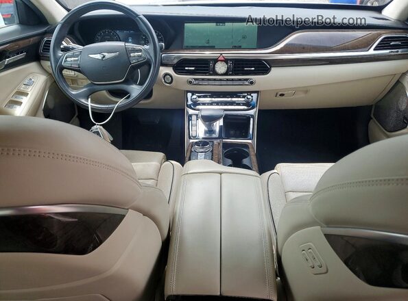 KMHG34JA6HU033850 2017 GENESIS G90 Белый Вид щитка приборов