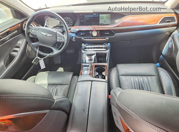 KMHG34JA6KU053250 2019 GENESIS G90 White Առջևի վահանակի տեսք