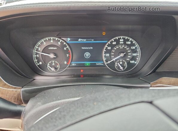 KMHG34JAXHU026688 2017 GENESIS G90 Brown Вид щитка приладів