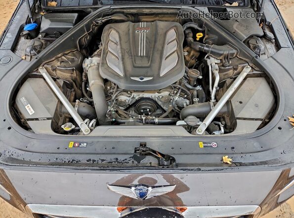 KMHG34JAXHU026688 2017 GENESIS G90 Brown Вид задньої частини салону