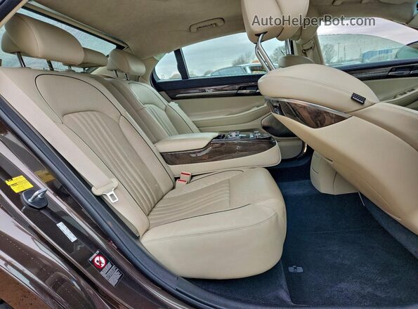 KMHG34JAXHU026688 2017 GENESIS G90 Brown Вид задніх сидінь