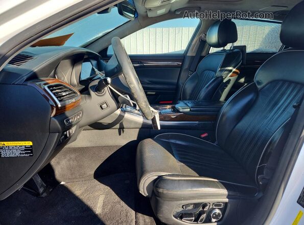 KMHG54JH4JU044679 2018 GENESIS G90 White Vista interior delantera