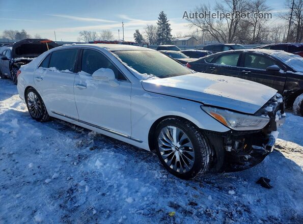 KMHG54JH4JU044679 2018 GENESIS G90 White Delantero derecho