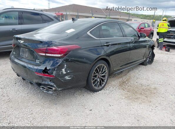 KMHGN4JBXJU226236 2018 GENESIS G80 Black უკანა მარჯვენა