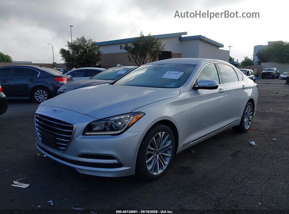 KMHGN4JE2HU180941 2017 GENESIS G80 Silver Vista tres cuartos delantera izquierda