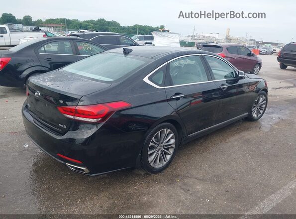 KMHGN4JE5GU136446 2016 HYUNDAI GENESIS Black Հետևի աջ