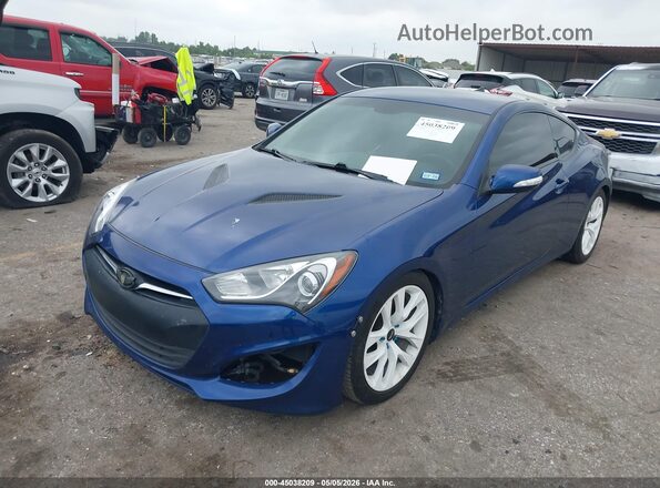 KMHHT6KJ8GU132702 2016 HYUNDAI GENESIS Blue Առջևի ձախ երեք քառորդ տեսարան