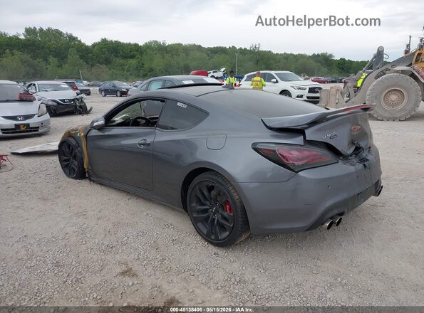 KMHHU6KJ0GU134926 2016 HYUNDAI GENESIS Gray Rear left