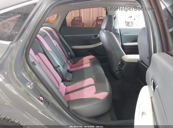 KMHL14JA4NA205665 2022 HYUNDAI SONATA Gray VIN კოდის სტიკერის ხედი