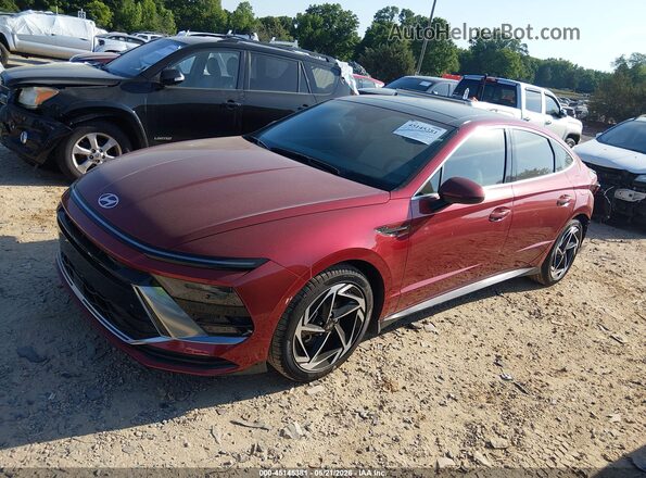 KMHL14JAXSA429096 2025 HYUNDAI SONATA Red Առջևի ձախ երեք քառորդ տեսարան