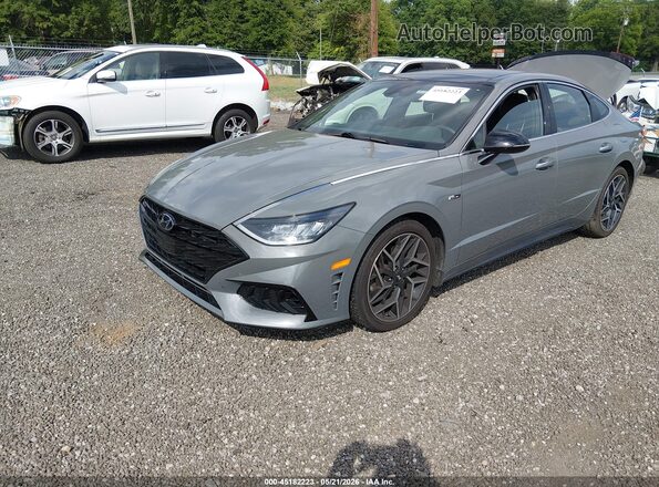 KMHL14JC4PA256703 2023 HYUNDAI SONATA Gray წინა მარცხენა ხედი სამი მეოთხედიდან
