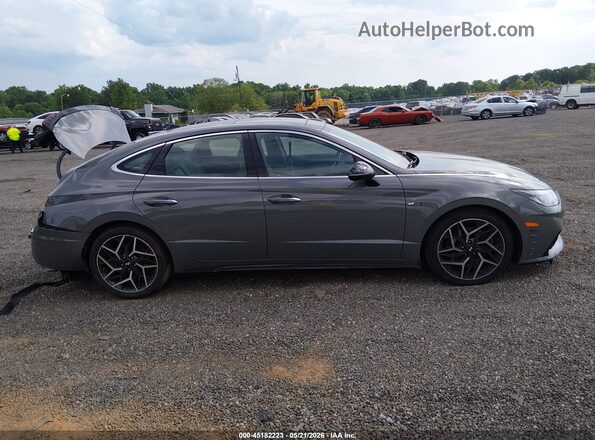 KMHL14JC4PA256703 2023 HYUNDAI SONATA Gray უკანა სალონის ხედი
