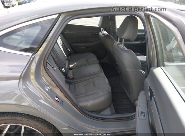KMHL14JC4PA256703 2023 HYUNDAI SONATA Gray VIN კოდის სტიკერის ხედი