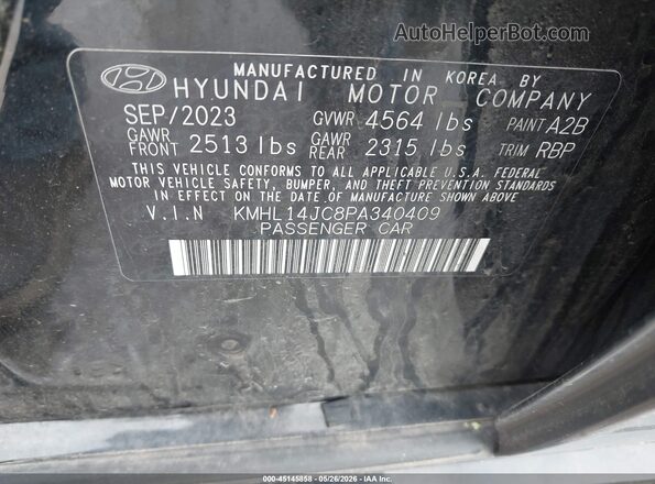 KMHL14JC8PA340409 2023 HYUNDAI SONATA Black 