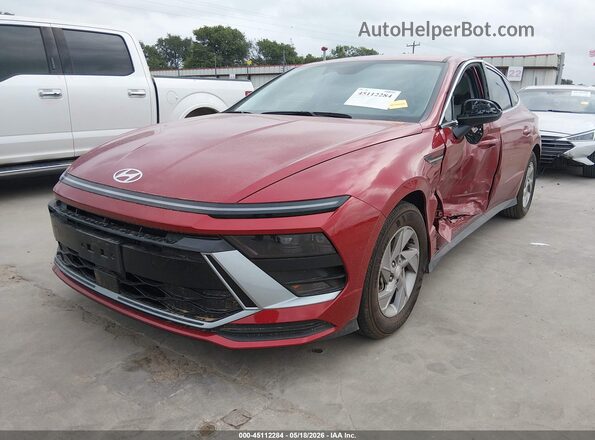 KMHL24JA8SA484191 2025 HYUNDAI SONATA Burgundy Առջևի ձախ երեք քառորդ տեսարան