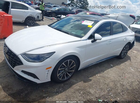 KMHL34J27PA313610 2023 HYUNDAI SONATA White Առջևի ձախ երեք քառորդ տեսարան
