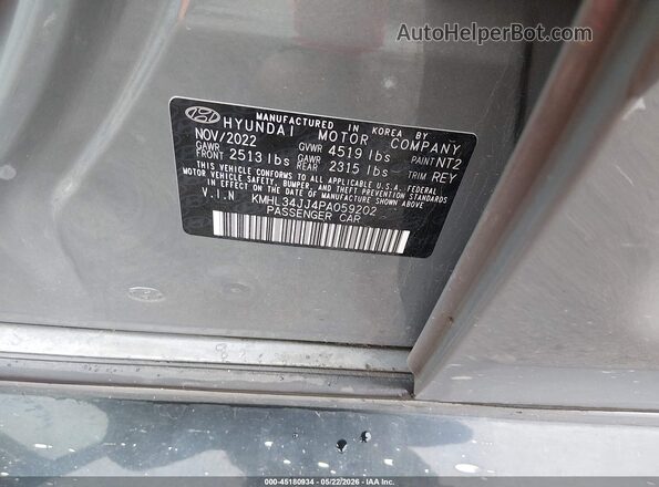 KMHL34JJ4PA059202 2023 HYUNDAI SONATA HYBRID Cream 