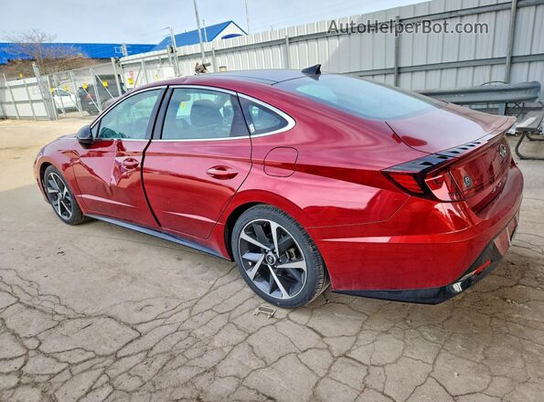KMHL44J21PA291035 2023 HYUNDAI SONATA Red Հետևի ձախ