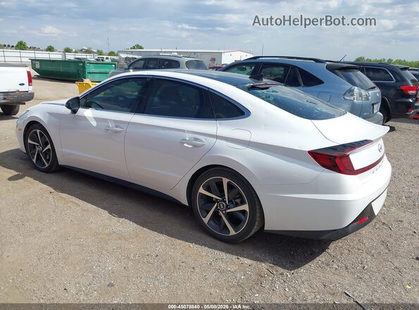 KMHL44J22NA235859 2022 HYUNDAI SONATA White Trasero izquierdo