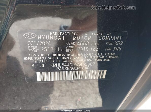 KMHL54JC9SA453007 2025 HYUNDAI SONATA Black Engine compartment view