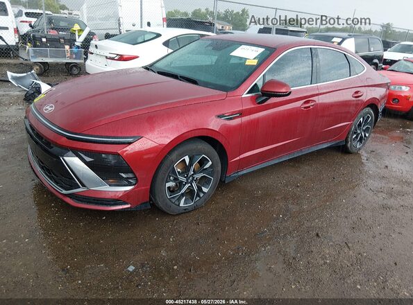 KMHL64JA1SA447665 2025 HYUNDAI SONATA Maroon წინა მარცხენა ხედი სამი მეოთხედიდან