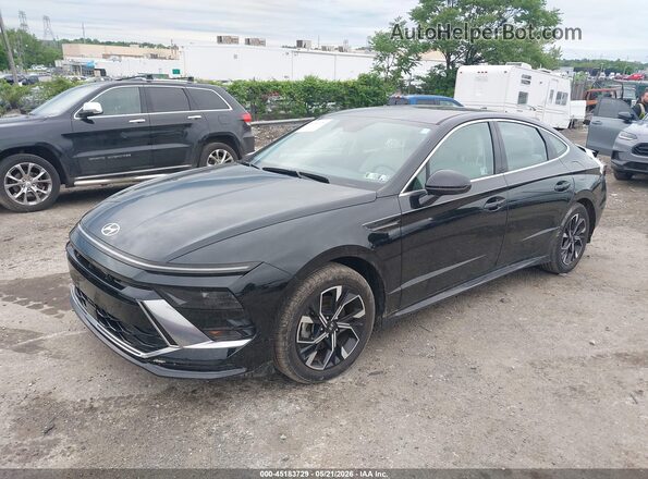 KMHL64JAXRA423357 2024 HYUNDAI SONATA Black Vista tres cuartos delantera izquierda