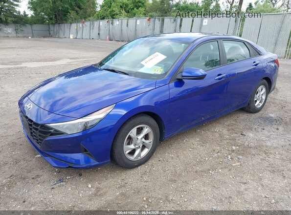 KMHLL4AG4MU131014 2021 HYUNDAI ELANTRA Blue წინა მარცხენა ხედი სამი მეოთხედიდან