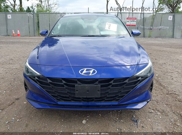 KMHLL4AG4MU131014 2021 HYUNDAI ELANTRA Blue ხელსაწყოთა პანელის ხედი