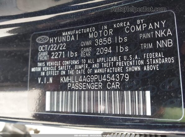 KMHLL4AG9PU454379 2023 HYUNDAI ELANTRA Black Vista del compartimento del motor