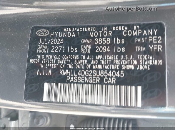 KMHLL4DG2SU854045 2025 HYUNDAI ELANTRA Gray Engine compartment view